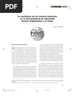 La Ensec3b1anza de Las Ciencias Naturales en El Nivel Primario de La Educacic3b3n Formal Argumentos A Su Favor Fumagalli Laura