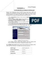 Experiment - 1 Configuring Your Server As A Domain Controller