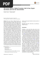 The Lower Miocene Nukhul Formation (Gulf of Suez, Egypt) : Microfacies and Reservoir Characteristics