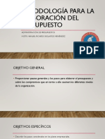 Metodología para La Elaboración Del Presupuesto