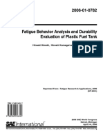 2006-01-0782 - Fatigue Behavior Analysis and Durability Evaluation of Plastic Fuel Tank