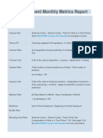 HR Department Monthly Metrics Report