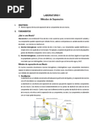 Laboratorio 1. Métodos de Separación