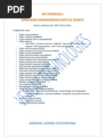 Sap Fi Topic Wise Configuration Step and Tcodes