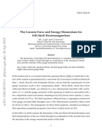 The Lorentz Force and Energy-Momentum For Off-Shell Electromagnetism