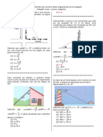 D5-Resolver Problema Que Envolva Razões Trigonométricas No Triângulo Retângulo (Seno, Cosseno, Tangente) .