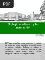 El Plagio Académico y Las Normas APA