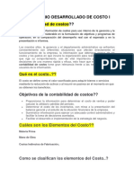 Cuestionario de Costos I - Preguntas y Respuestas.