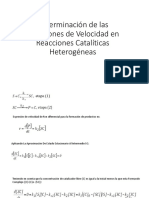 Determinación de Las Ecuaciones de Velocidad en Reacciones