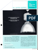 Sylvania Vanguard Single 400w HID Industrial Series Spec Sheet 1968
