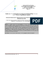 Studies On in Vitro Propagation of An Important Medicinal Plant - Curcuma Zedoaria Roscoe Using Rhizome Explants