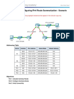 6.4.1.5 Packet Tracer - Configuring IPv4 Route Summarization - Scenario 1 Instructions - IG PDF