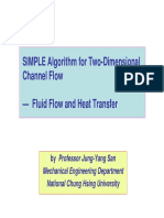 SIMPLE Algorithm For Two-Dimensional Channel Flow - Fluid Flow and Heat Transfer