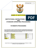 (Name of Institution) : SOP Unique ID: (NR)