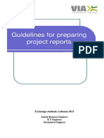 Guidelines For Preparing Projects Reports - Echange Students PDF