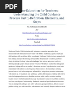 Psycho-Education For Teachers: Understanding The Child Guidance Process Part 1 - Definition, Elements, and Steps