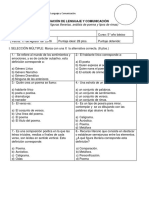 Prueba de Genero Lirico 5 Basico