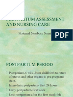 Postpartum Assessment and Nursing Care