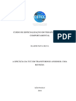 A Eficácia Da TCC em Transtornos Ansiosos - Uma Revisão