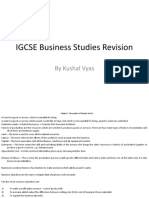 IGCSE Business Studies Revision