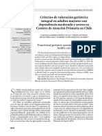 Criterios de Valoración Geriátrica Integral en Adultos Mayores Con Dependencia Moderada y Severa en Centros de Atención Primaria en Chile