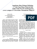 Perhitungan Pemakaian Bata Sebagai Bekisting Tie Beam T6 - T7 Dari Segi Biaya Material Dan Produktivitas Waktu Pada Proyek Pembangunan Tower Kampus D Universitas Gunadarma Tahap II