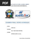 Examen Final Word Avanzado 2016