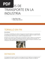 Medios de Trasporte en La Industria Alimentaria