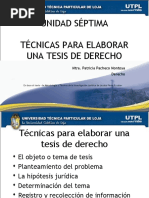 Técnicas para Elaborar Una Tesis de Derecho