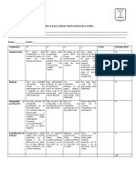 Rúbrica para Evaluar Representaciones Orales