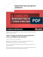 6 Consejos Importantes para Prospectar y Cerrar en Multinivel