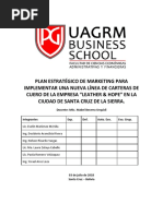 Plan Estratégico de Marketing para Implementar Una Nueva Línea de Carteras de Cuero de La Empresa "Leather & Hope" en La Ciudad de Santa Cruz de La Sierra.