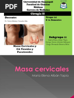 Cuello Masa Cervicales y CA TIROIDES y PARATIROIDES