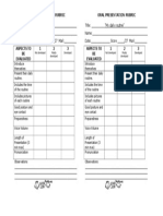 Oral Presentaton Rubric (3rd Grade) - My Daily Routine