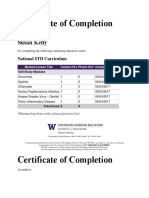 Certificate of Completion STD