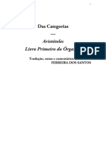 Aristóteles - Das Categorias (Tradução, Notas e Comentários de Mário Ferreira Dos Santos) - Edição Contra Os Acadêmicos