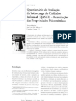 Questionário de Avaliação Da Sobrecarga Do Cuidador Informal QASCI Reavaliação Das Propriedades Psicométricas