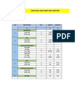 Long Wall and Short Wall Method: S.No Description NO.s Length Breadth F F F 1 Excavation