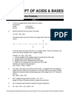 Concept of Acids & Bases: Solution To Subjective Problems