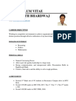 Siddharth Bhardwaj: Curriculum Vitae