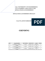 Grinding Calculation Memory