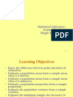 Statistical Inference: Estimation For Single Populations