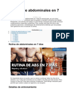 Rutina de Abdominales en 7 Días