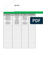 Network Documentation Series Network Sheets Template V0.0.0