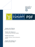 Sonia Montañez Gómez. Act. 1.1 Relaciones y Tareas de La Filosofía de La Educación.