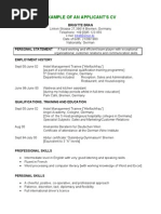 Sample CV