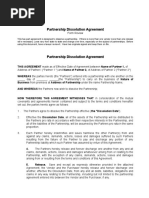 Partnership Dissolution Agreement