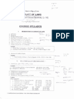 Conflict of Laws Syllabus - Atty. Quibod