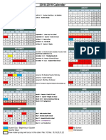 2018-2019 Calendar: July August