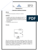 Exp 1 Temp Coefficient